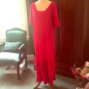 Crinkle-cotton Summer Patio Dress
